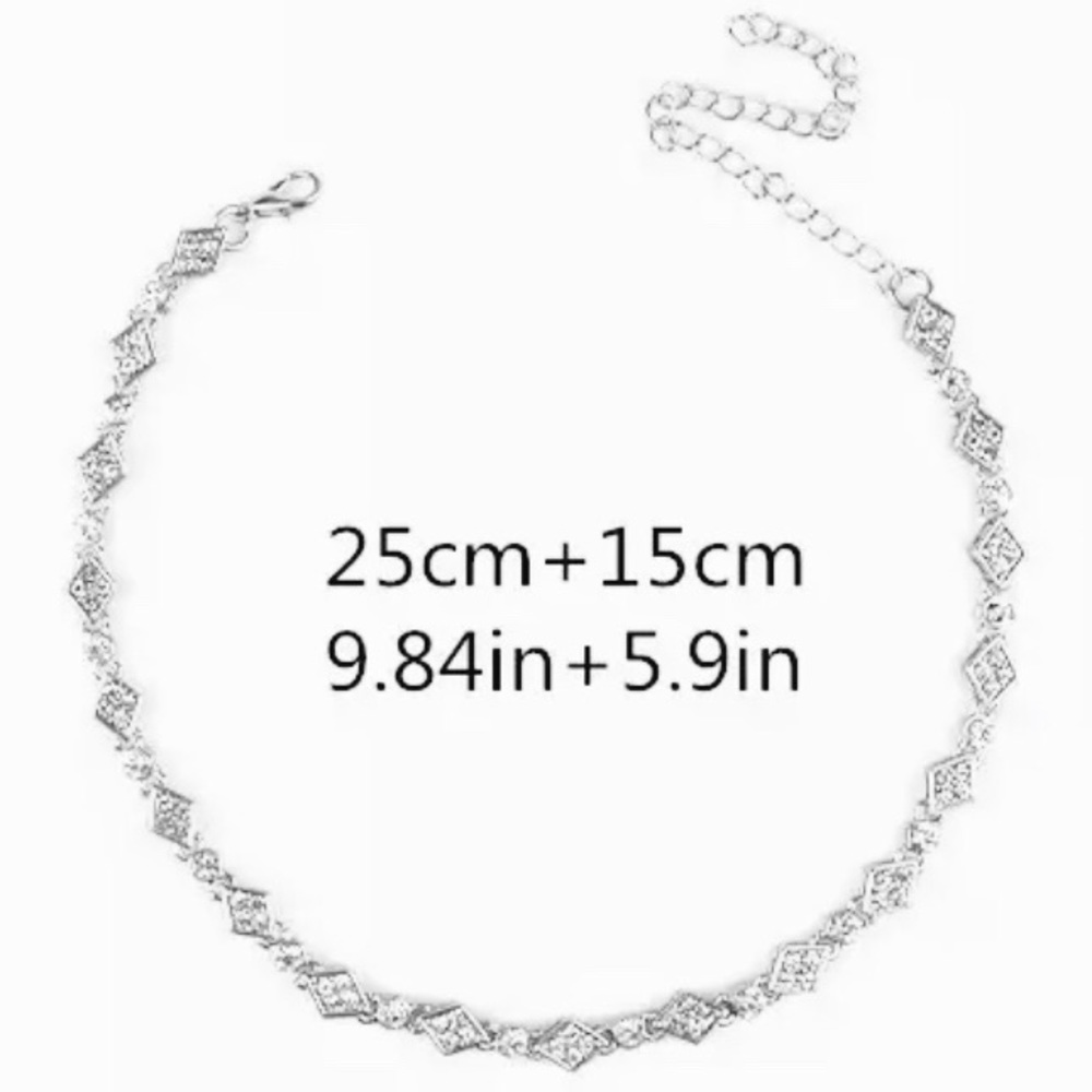 ✨ Australian Crystal Silver Choker✨ - Picture 2 of 5